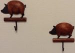 Wooden & Iron Pig Hook Set