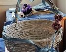 Large White Decorated Basket - Large White Decorated Basket